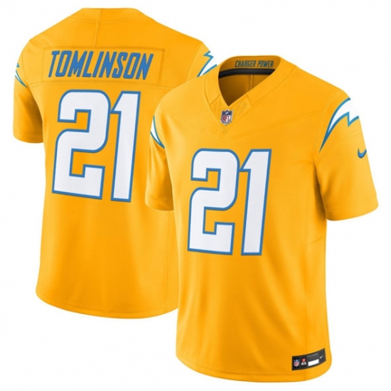 Personalized Men’s Los Angeles Chargers #21 LaDainian Tomlinson Gold 2025 F.U.S.E. Alternate Limited Football Stitched JerseyMen’s Los Angeles Chargers #21 LaDain