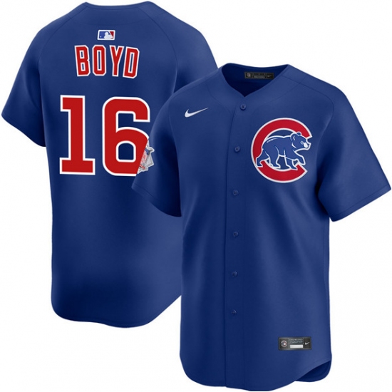 Personalized Men’s Chicago Cubs #16 Matthew Boyd Royal Limited Stitched Baseball Jersey