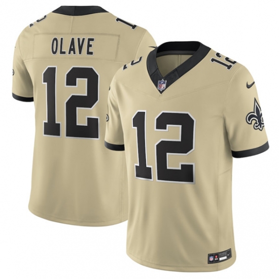 Personalized Men’s New Orleans Saints #12 Chris Olave Gold 2025 F.U.S.E. Alternate Limited Football Stitched Jersey
