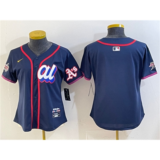 Personalized Women’s American League Oakland Athletics Blank Navy 2025 All-Star Edition Limited Stitched Baseball Jersey(Run Small)