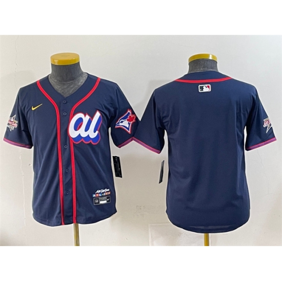 Personalized Women’s American League Toronto Blue Jays Blank Navy 2025 All-Star Edition Limited Stitched Baseball Jersey(Run Small)