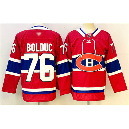 Personalized Men’s Montreal Canadiens #76 Zack Bolduc Red 2024-25 Stitched Jersey