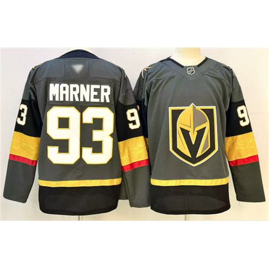 Personalized Men’s Vegas Golden Knights #93 Mitch Marner Grey 2024-25 Stitched Hockey Jersey