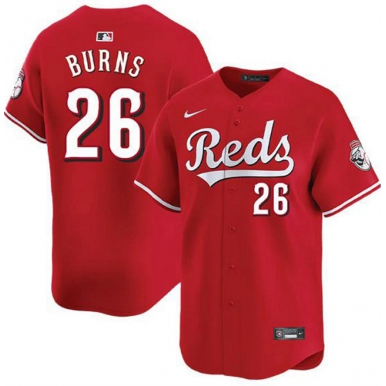 Personalized Men’s Cincinnati Reds #26 Chase Burns Red Limited Stitched Baseball Jersey