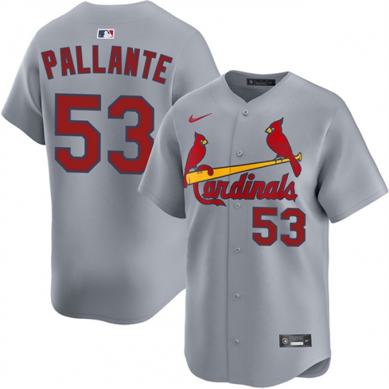 Personalized Men’s St. Louis Cardinals #53 Andre Pallante Gray 2024 Away Limited Stitched Baseball Jersey
