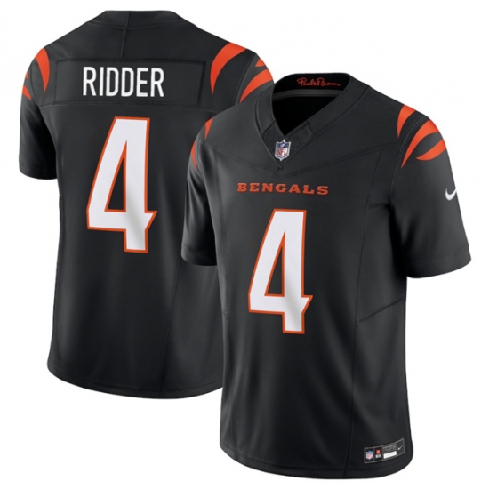 Personalized Men’s Cincinnati Bengals #4 Desmond Ridder Black 2025 F.U.S.E. Untouchable Limited Football Stitched Jersey