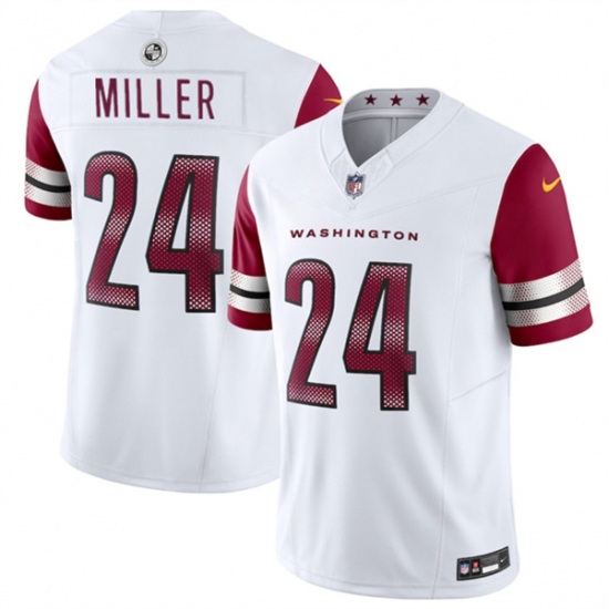 Personalized Men’s Washington Commanders #24 Von Miller White 2025 F.U.S.E. Limited Football Stitched Jersey