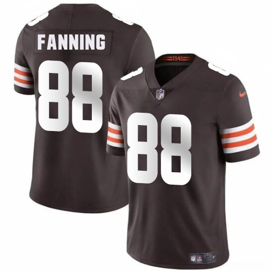 Personalized Men’s Cleveland Browns #88 Fanning Brown 2025 Limited Football Stitched Jersey