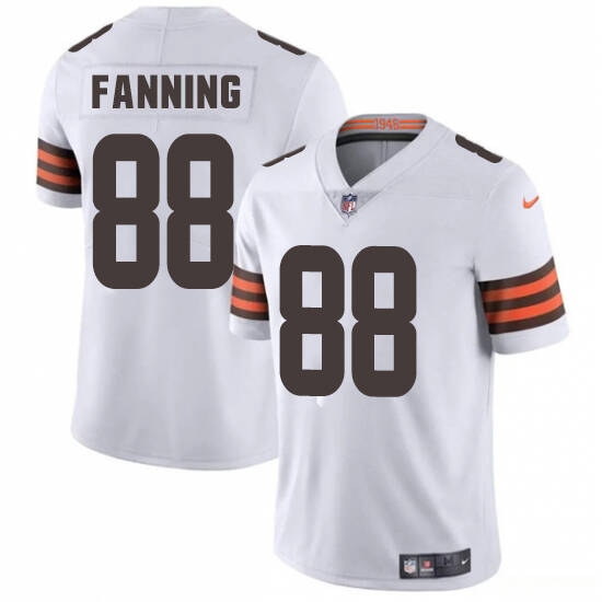 Personalized Men’s Cleveland Browns #88 Fanning White 2025 Limited Football Stitched Jersey