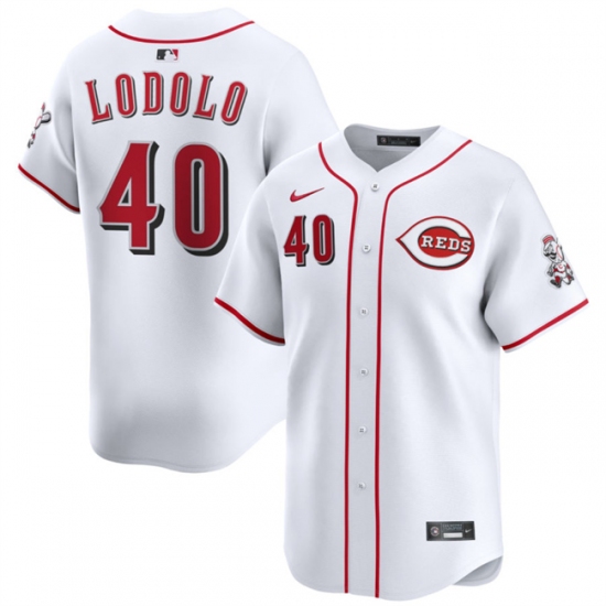 Personalized Men’s Cincinnati Reds #40 Nick Lodolo White Home Limited Stitched Baseball Jersey