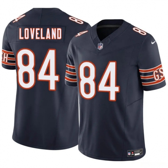 Personalized Men’s Chicago Bears #84 Colston Loveland Navy 2025 Draft F.U.S.E. Untouchable Limited Football Stitched Jersey