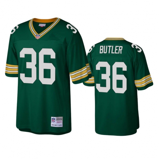 Personalized Men’s Green Bay Packers #36 LeRoy Butler Mitchell & Ness 1996 Throwback Green Jersey