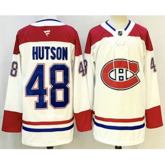Personalized Men’s Montreal Canadiens #48 Lane Hutson White Authentic Jersey