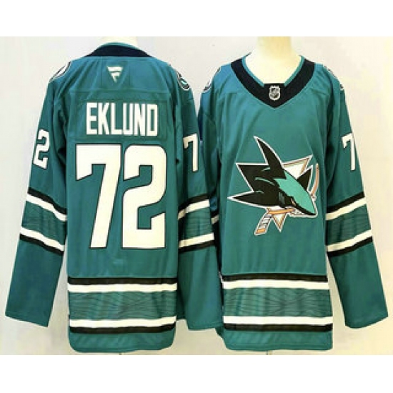 Personalized Men’s San Jose Sharks #72 William Eklund Teal Authentic Jersey