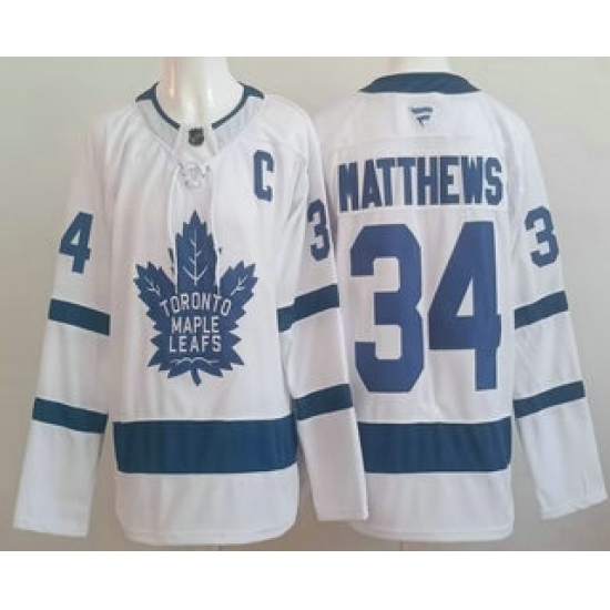 Personalized Men’s Toronto Maple Leafs #34 Auston Matthews White Authentitc Jersey