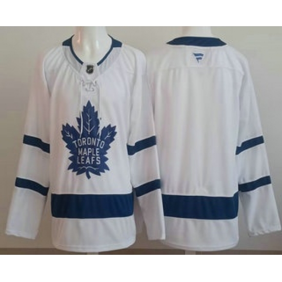 Personalized Men’s Toronto Maple Leafs Blank White Authentitc Jersey