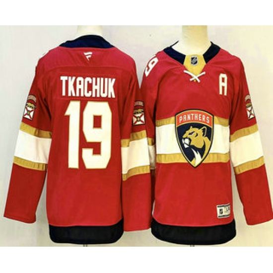 Personalized Youth Florida Panthers #19 Matthew Tkachuk Red Authentic Jersey