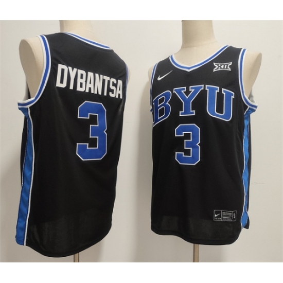 Personalized Men’s Duke Blue Devils #3 AJ Dybantsa Black Stitched Basketball Jersey