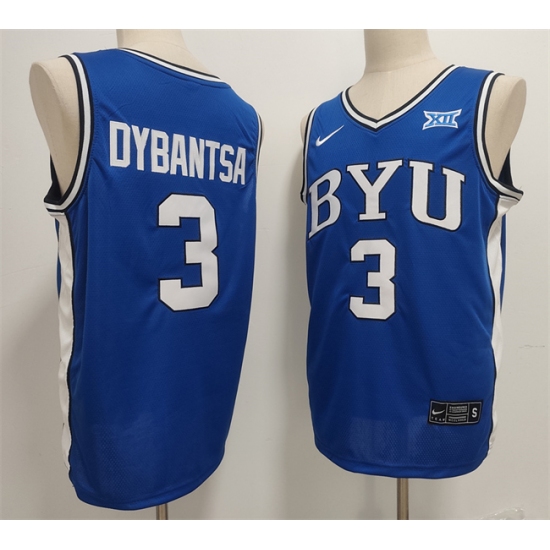 Personalized Men’s Duke Blue Devils #3 AJ Dybantsa Blue Stitched Basketball Jersey