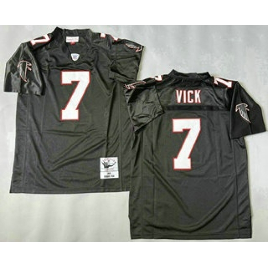 Personalized Men’s Atlanta Falcons #7 Michael Vick Black 2003 Throwback Jersey