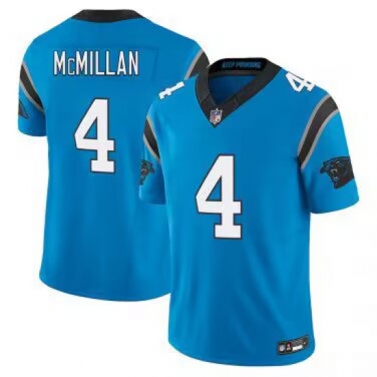 Personalized Men’s Carolina Panthers #4 Tetairoa McMillan Blue Limited Stitched Jersey