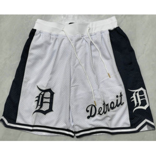 Personalized Men’s Detroit Tigers White Just Don Shorts Shorts