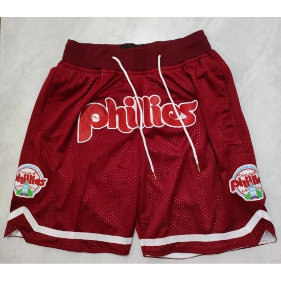 Personalized Men’s Philadelphia Phillies Red Just Don Shorts Shorts