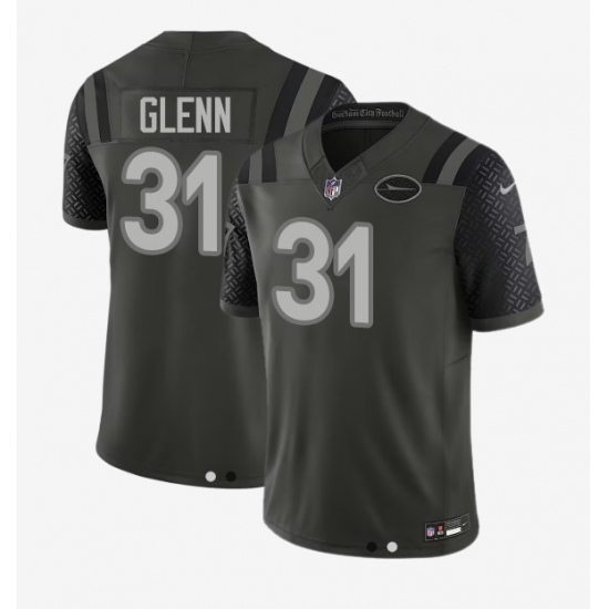Personalized Men’s New York Jets #31 Aaron Glenn Black Rivalries Collection Jersey