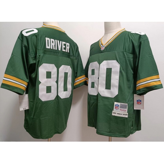 Personalized Men’s Green Bay Packers #80 Donald Driver Mitchell & Ness Retired Player Green Jersey