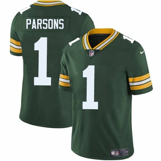 Personalized Men’s Green Bay Packers #1 Micah Parsons Green Limited Jersey