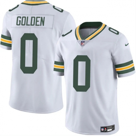Personalized Men’s Green Bay Packers #0 Matthew Golden White 2025 Untouchable Limited Football Stitched Jersey