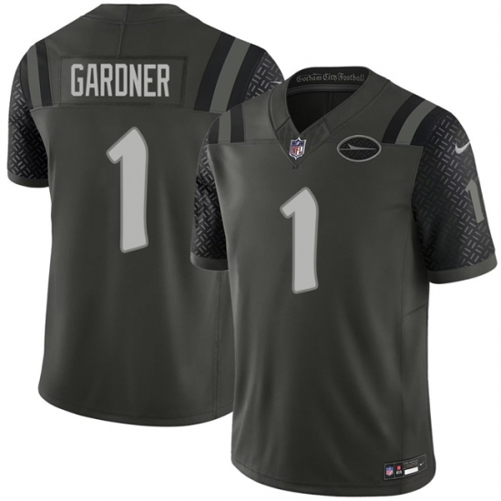 Personalized Men’s New York Jets #1 Ahmad Gardner Black 2025 F.U.S.E. Rivalry Series Limited Football Stitched Jersey