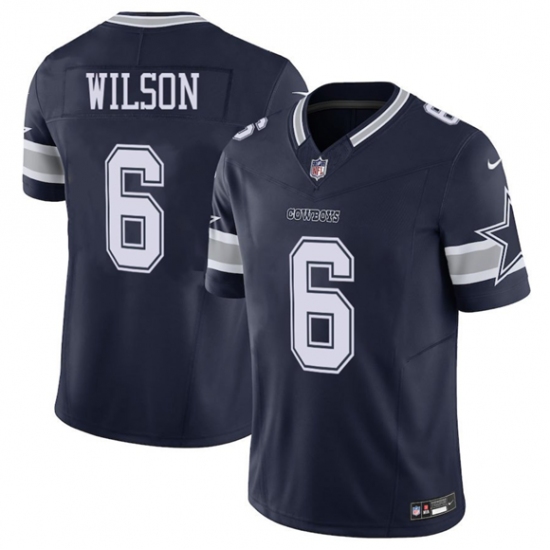 Personalized Men’s Dallas Cowboys #6 Donovan Wilson Navy 2025 F.U.S.E Untouchable Limited Football Stitched Jersey