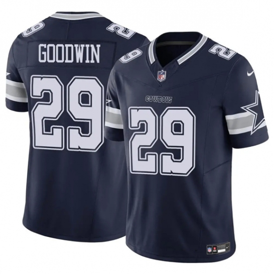 Personalized Men’s Dallas Cowboys #29 C.J. Goodwin Navy 2025 F.U.S.E Untouchable Limited Football Stitched Jersey
