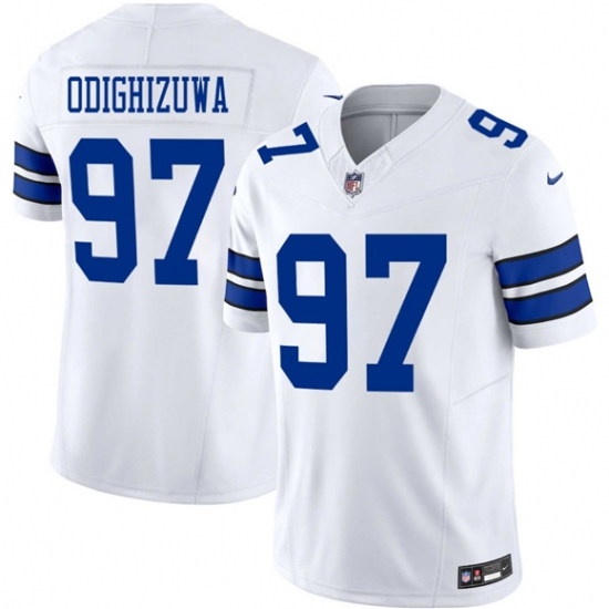 Personalized Men’s Dallas Cowboys #97 Osa Odighizuwa White 2025 F.U.S.E Untouchable Limited Football Stitched Jersey