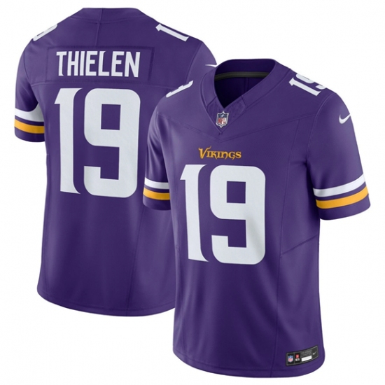 Personalized Men’s Minnesota Vikings #19 Adam Thielen Purple 2024 F.U.S.E. Untouchable Limited Football Stitched Jersey