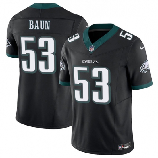 Personalized Men’s Philadelphia Eagles #53 Zack Baun Black 2025 F.U.S.E. Untouchable Limited Football Stitched Jersey