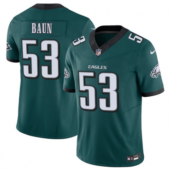 Personalized Men’s Philadelphia Eagles #53 Zack Baun Green 2025 F.U.S.E. Untouchable Limited Football Stitched Jersey