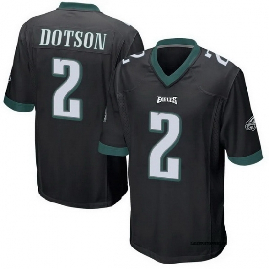 Personalized Youth Philadelphia Eagles #2 Jahan Dotson Black 2025 New F U S E Untouchable Limited Stitched Football Jersey