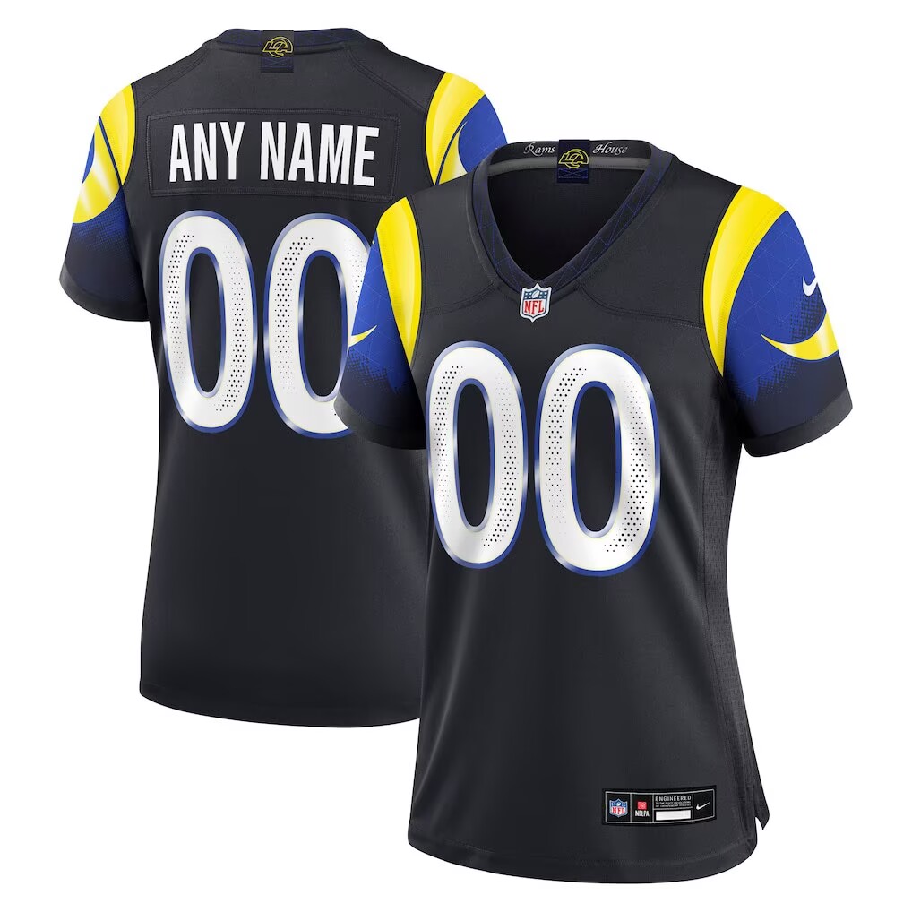 Personalized Women’s Los Angeles Rams Active Player Black 2025 F.U.S.E. Rivalry Series Limited Football Stitched Jersey