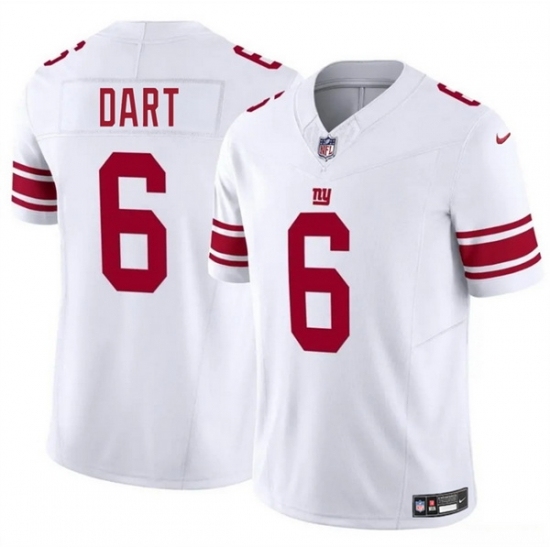 Personalized Youth New York Giants #6 Jaxson Dart White 2025 Draft F U S E Untouchable Limited Stitched Jersey