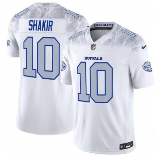 Personalized Men’s Buffalo Bills #10 Khalil Shakir White 2025 F.U.S.E. Rivalry Series Limited Football Stitched Jersey
