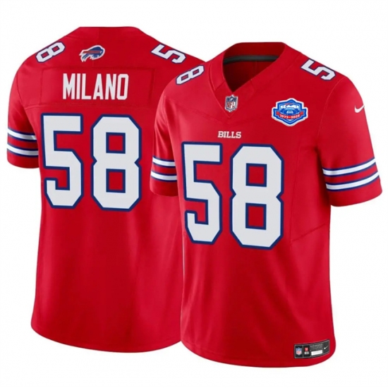 Personalized Men’s Buffalo Bills #58 Matt Milano Red 2025 F.U.S.E. With Untouchable Limited Football Stitched Jersey