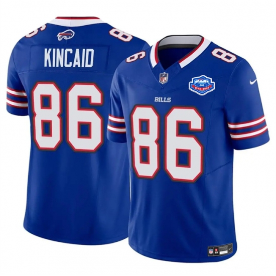 Personalized Men’s Buffalo Bills #86 Dalton Kincaid Blue 2025 F.U.S.E. With Farewell Untouchable Limited Football Stitched Jersey
