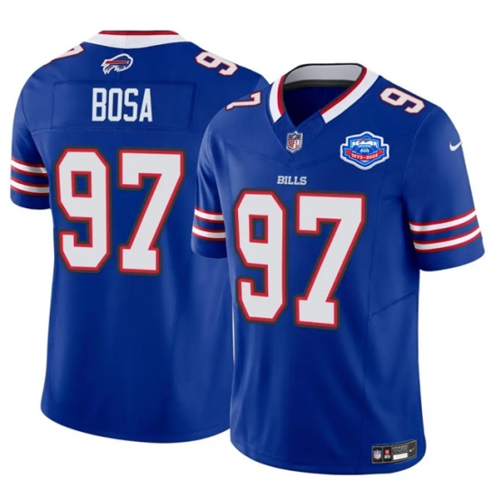 Personalized Men’s Buffalo Bills #97 Joey Bosa Blue 2025 F.U.S.E. With Farewell Untouchable Limited Football Stitched Jersey