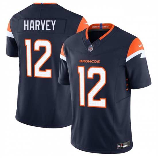 Personalized Men’s Denver Broncos #12 RJ Harvey Navy F.U.S.E. Limited Football Stitched Jersey