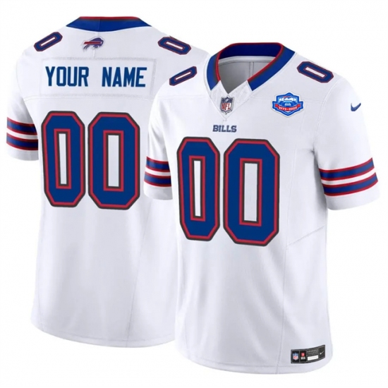 Personalized Men’s Buffalo Bills Active Player White 2025 F.U.S.E. With Farewell Patch Untouchable Limited Football Stitched Jersey