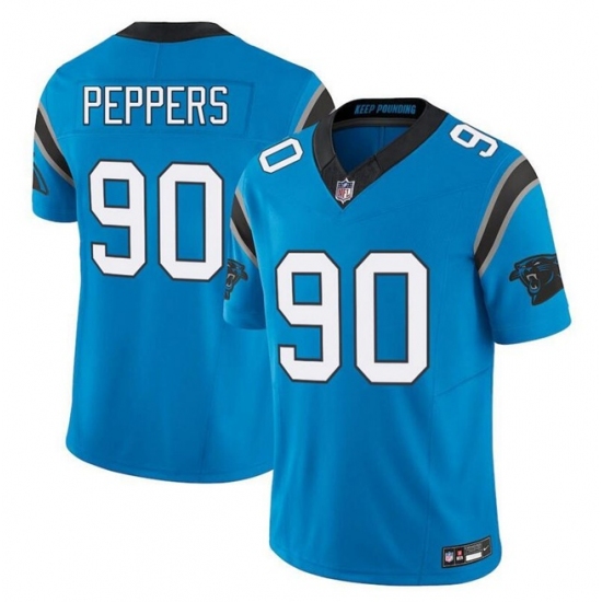 Personalized Men’s Carolina Panthers #90 Julius Peppers Blue F.U.S.E. Limited Football Stitched Jersey