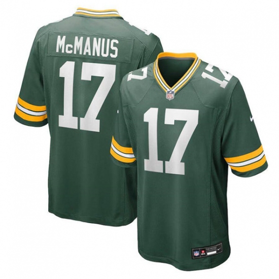 Personalized Men’s Green Bay Packers #17 Brandon McManus Green Football Stitched Game Jersey