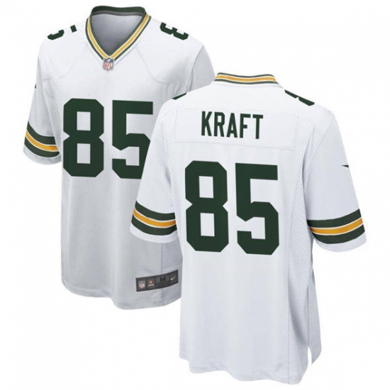 Personalized Men’s Green Bay Packers #85 Tucker Kraft White Football Stitched Game Jersey